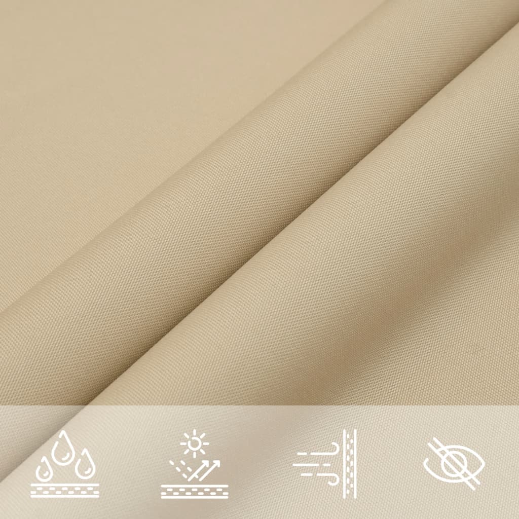 Solseil oxfordstoff kvadratisk 2,5x2,5 m beige