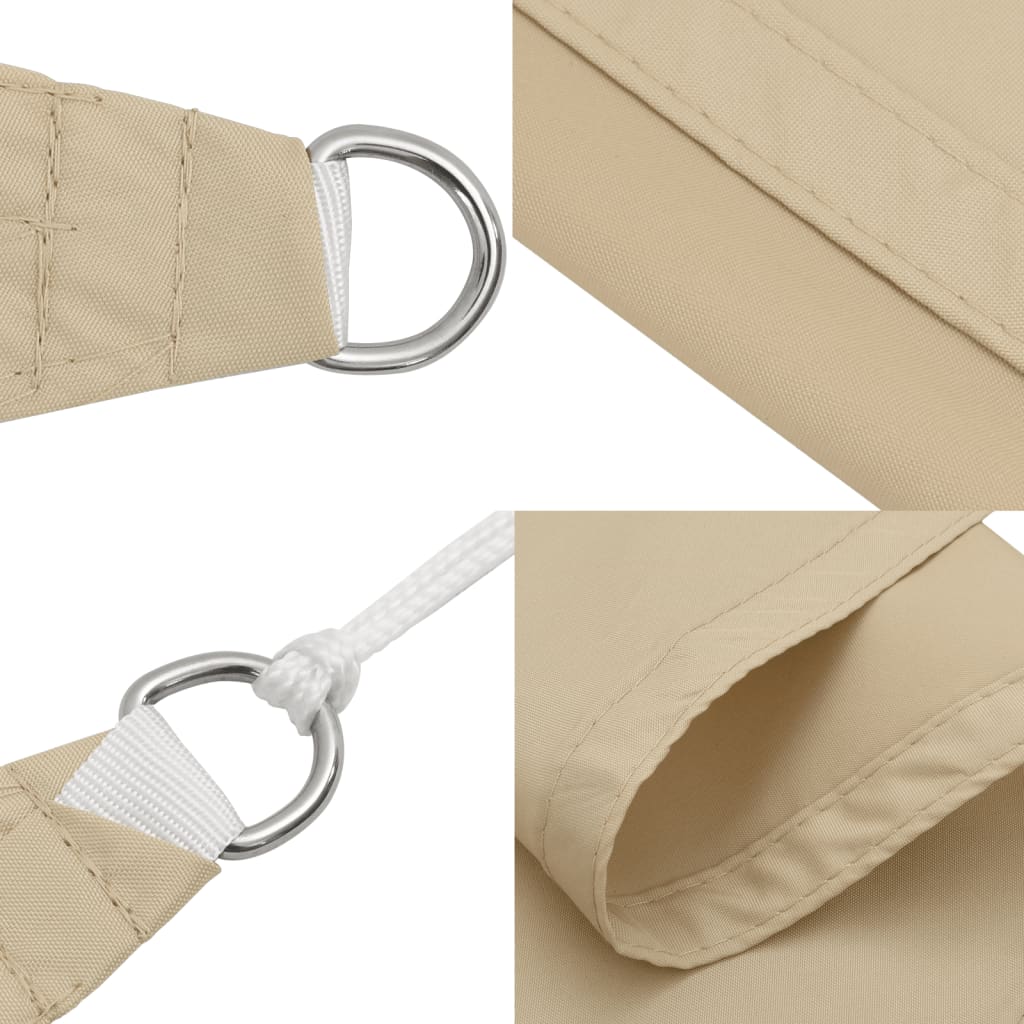 Solseil oxfordstoff rektangulær 2x4,5 m beige