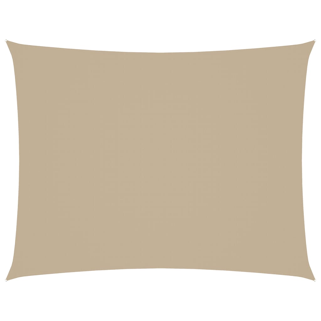 Solseil oxfordstoff rektangulær 2,5x4 m beige