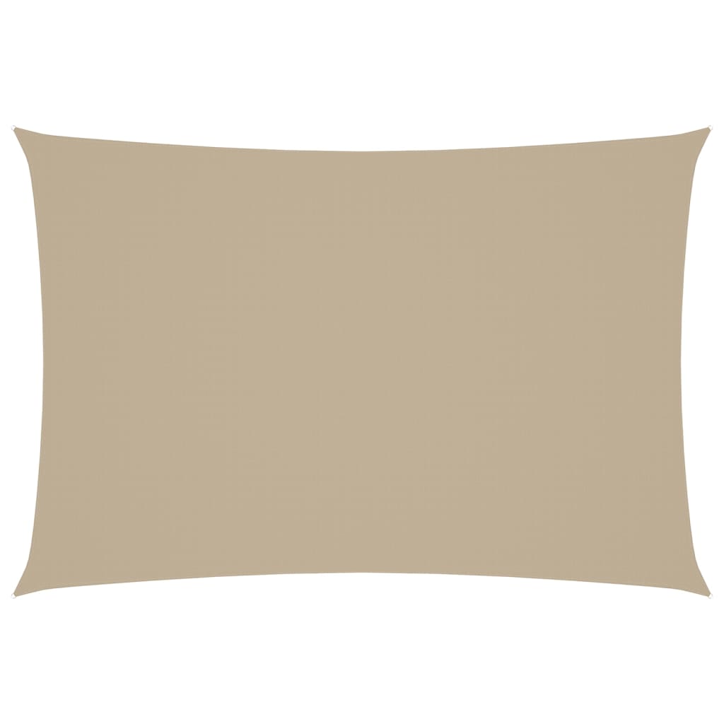 Solseil oxfordstoff rektangulær 2,5x4,5 m beige