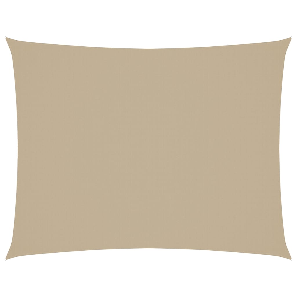Solseil oxfordstoff rektangulær 3x6 m beige vidaXL