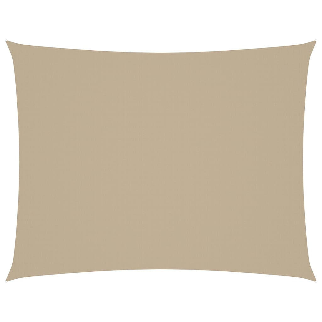 Solseil oxfordstoff rektangulær 5x7 m beige vidaXL