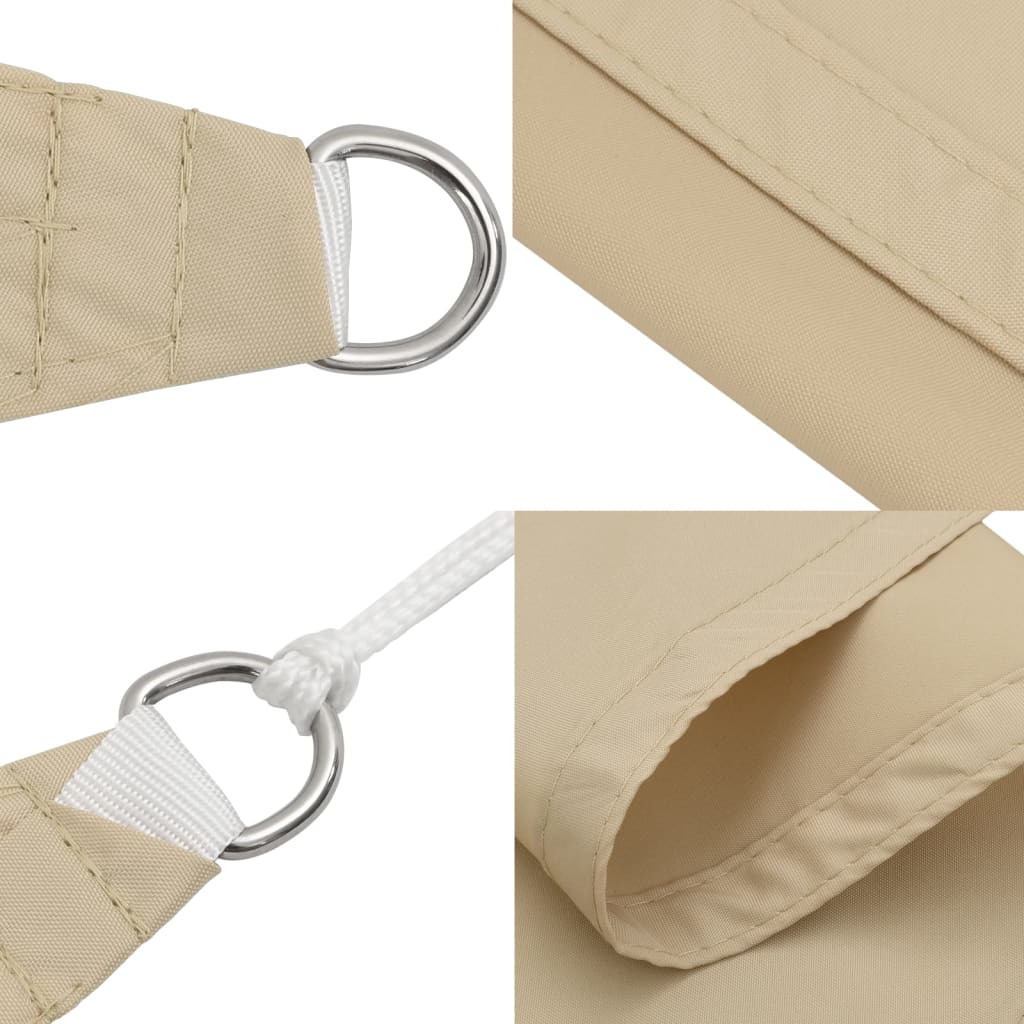 Solseil oxfordstoff trekantet 2,5x2,5x3,5 m beige vidaXL