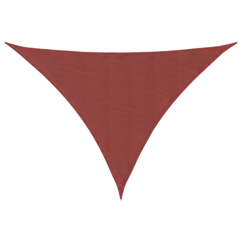Solseil oxfordstoff trekantet 3,5x3,5x4,9 m terrakotta
