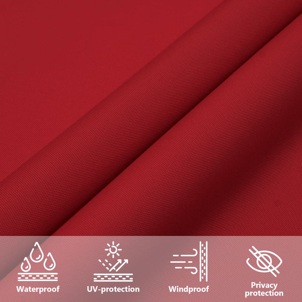 Solseil oxfordstoff firkantet 6x6 m rød