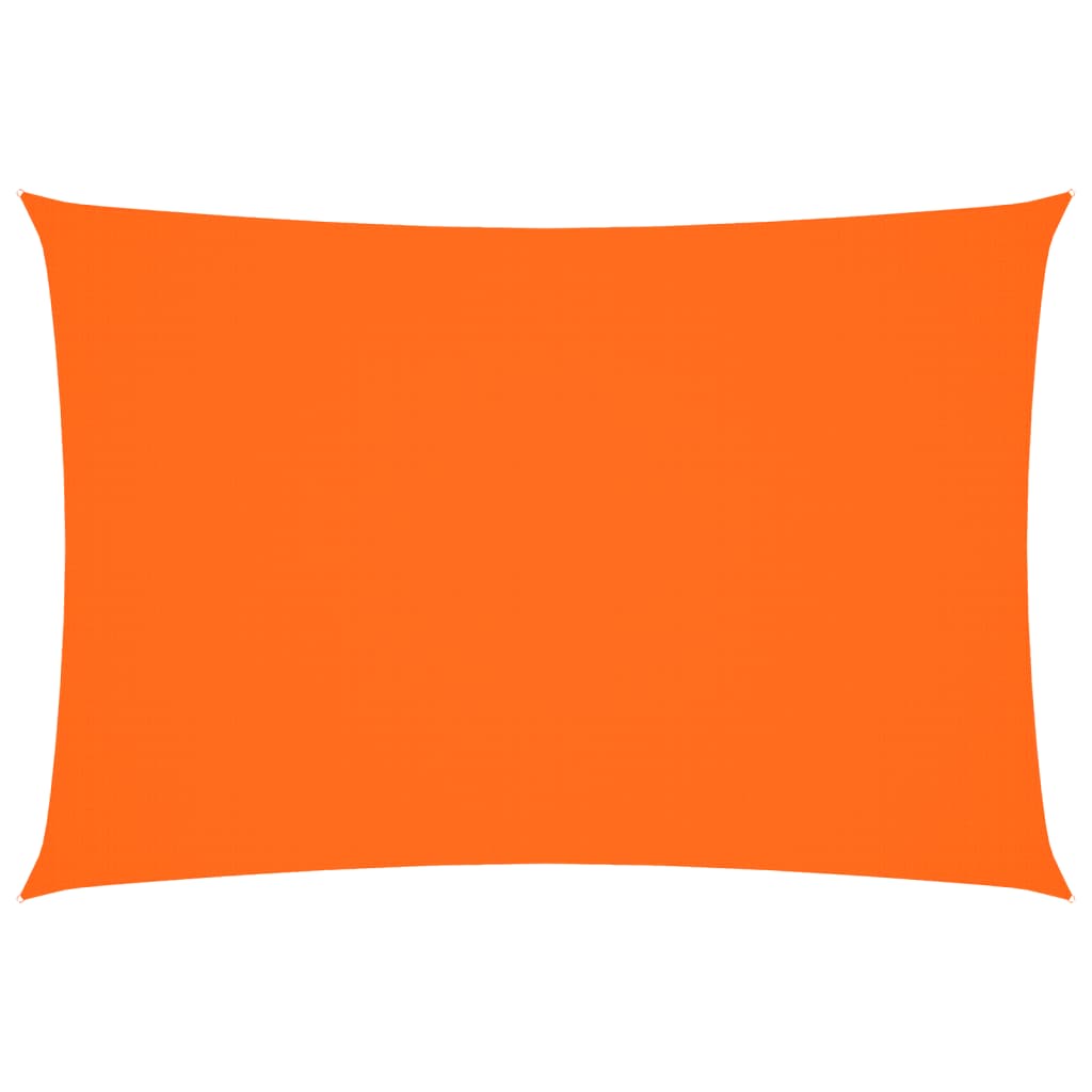 Solseil oxfordstoff rektangulær 3x5 m oransje