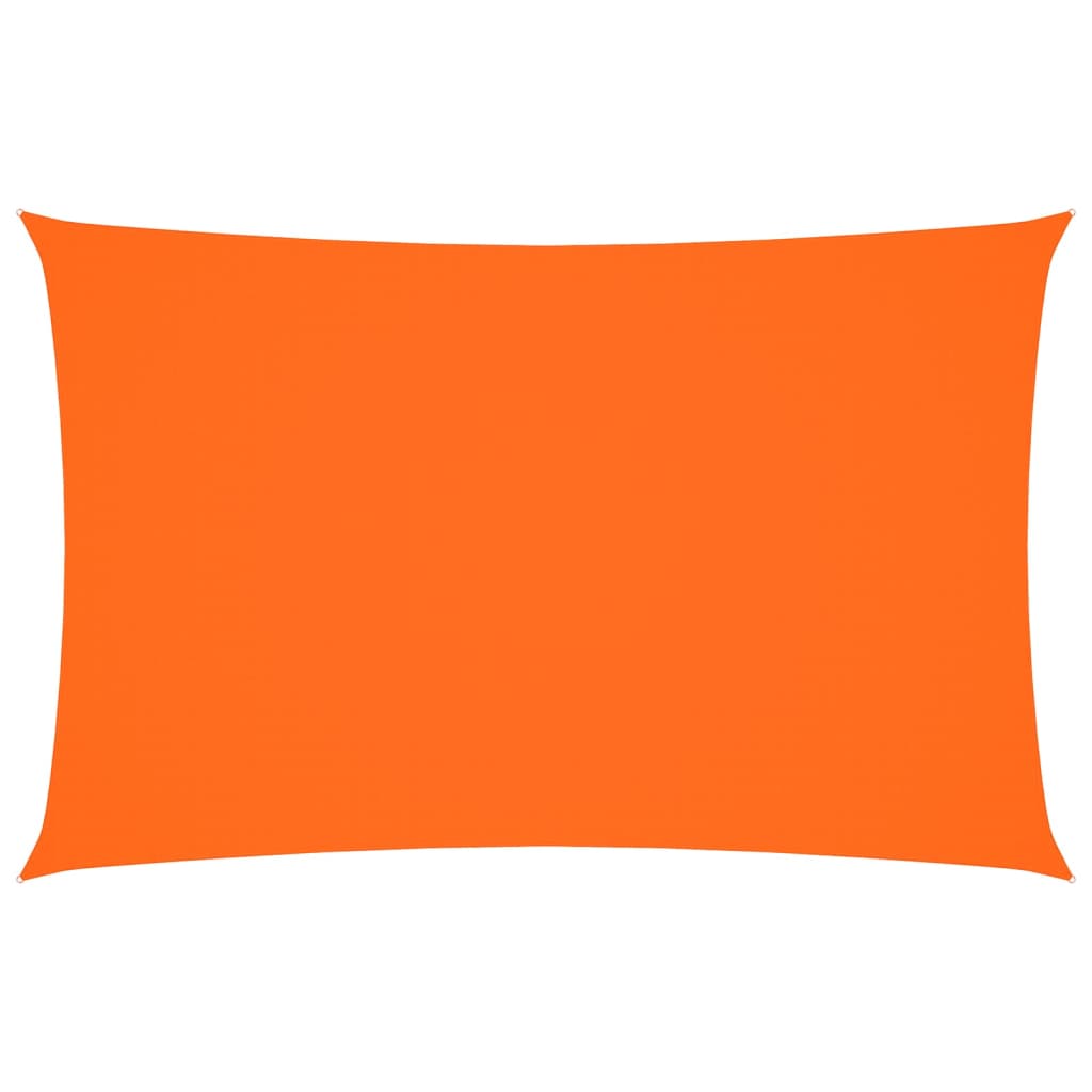 Solseil oxfordstoff rektangulær 4x7 m oransje