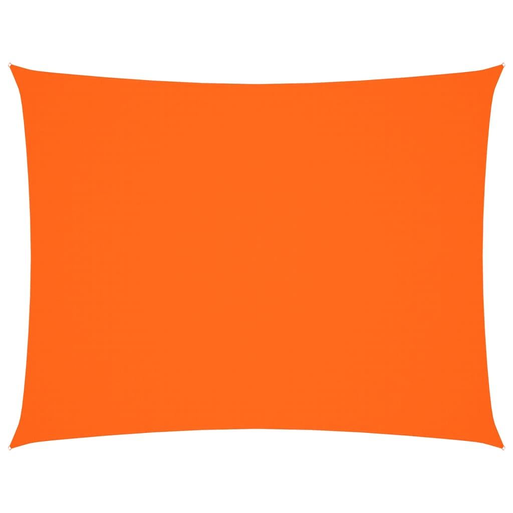 Solseil oxfordstoff rektangulær 5x7 m oransje
