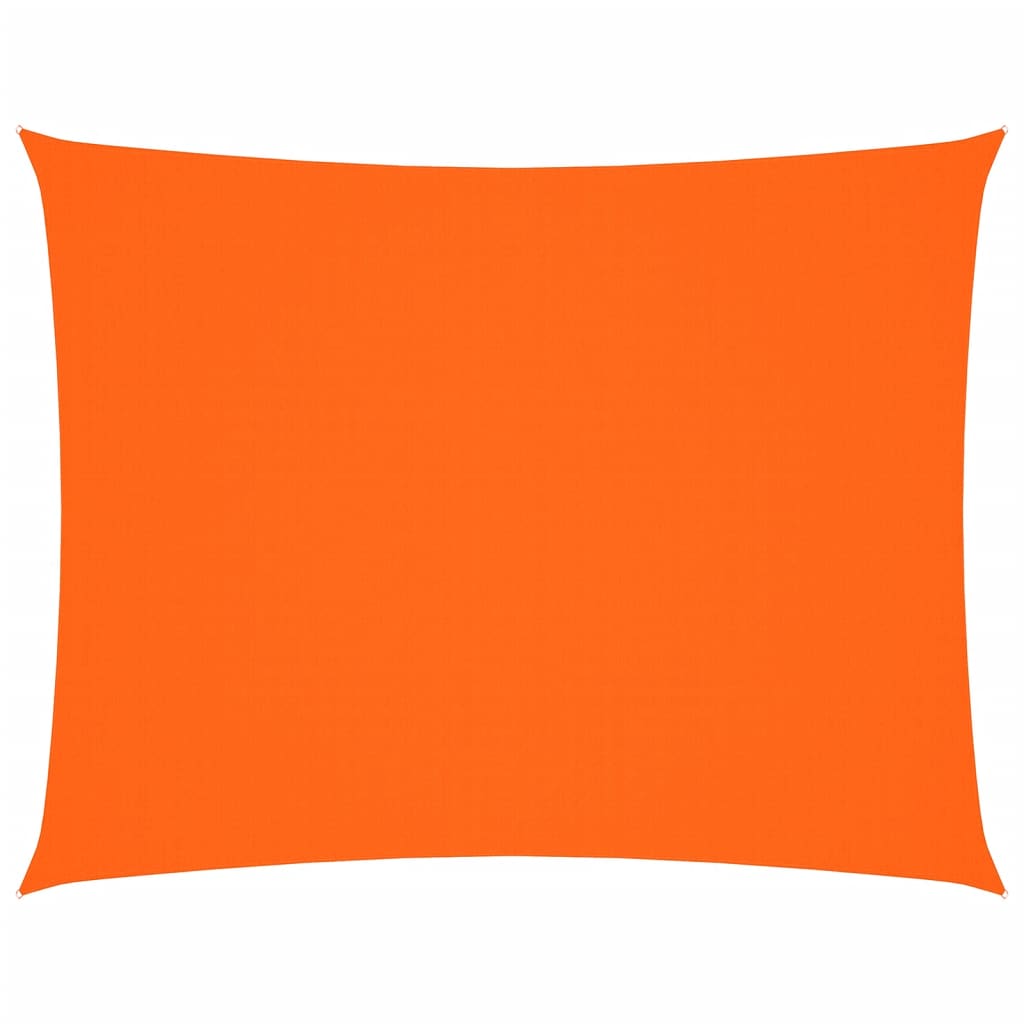 Solseil oxfordstoff rektangulær 6x7 m oransje
