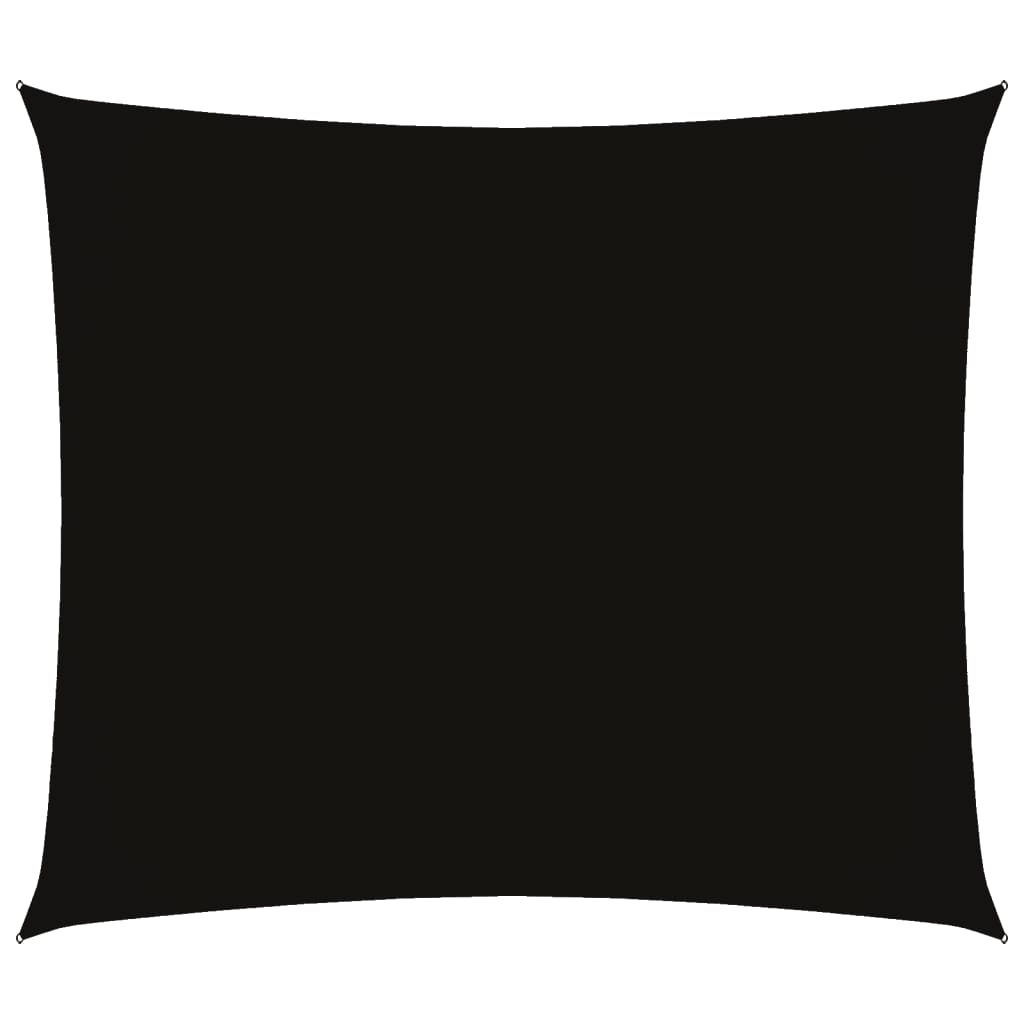 Solseil oxfordstoff rektangulær 2,5x3 m svart