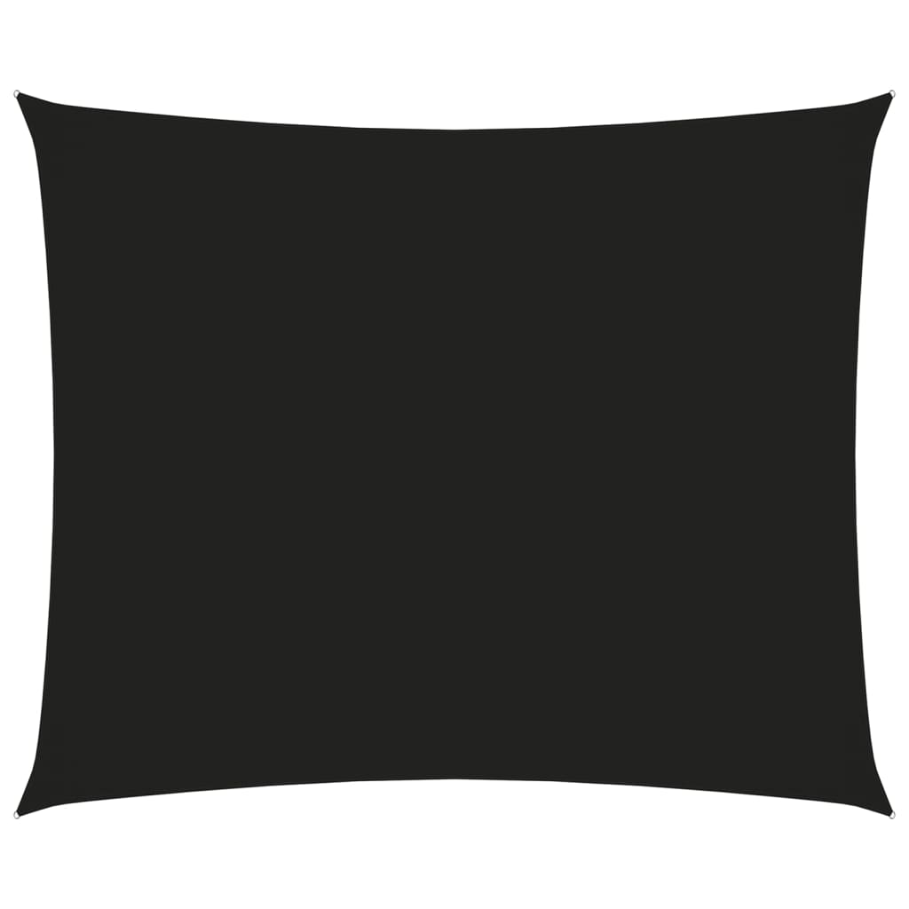 Solseil oxfordstoff rektangulær 2,5x3,5 m svart