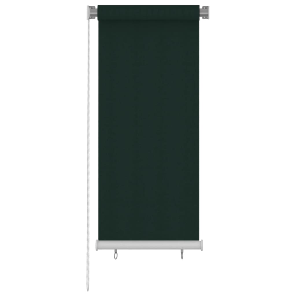 Utendørs rullegardin 60x140 cm mørkegrønn HDPE