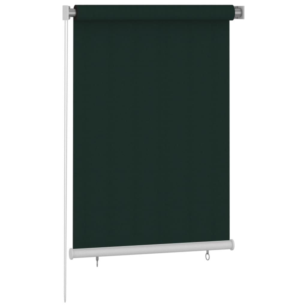 Utendørs rullegardin 100x140 cm mørkegrønn HDPE