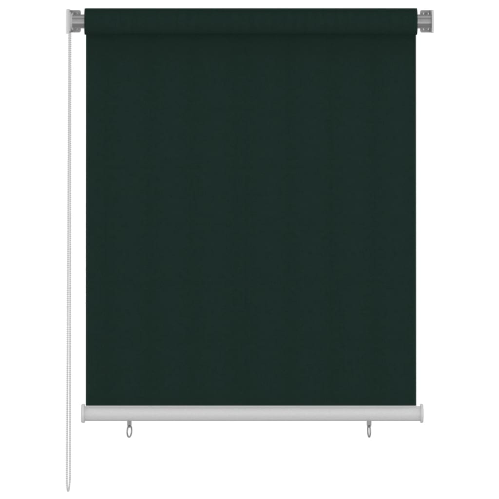 Utendørs rullegardin 120x140 cm mørkegrønn HDPE