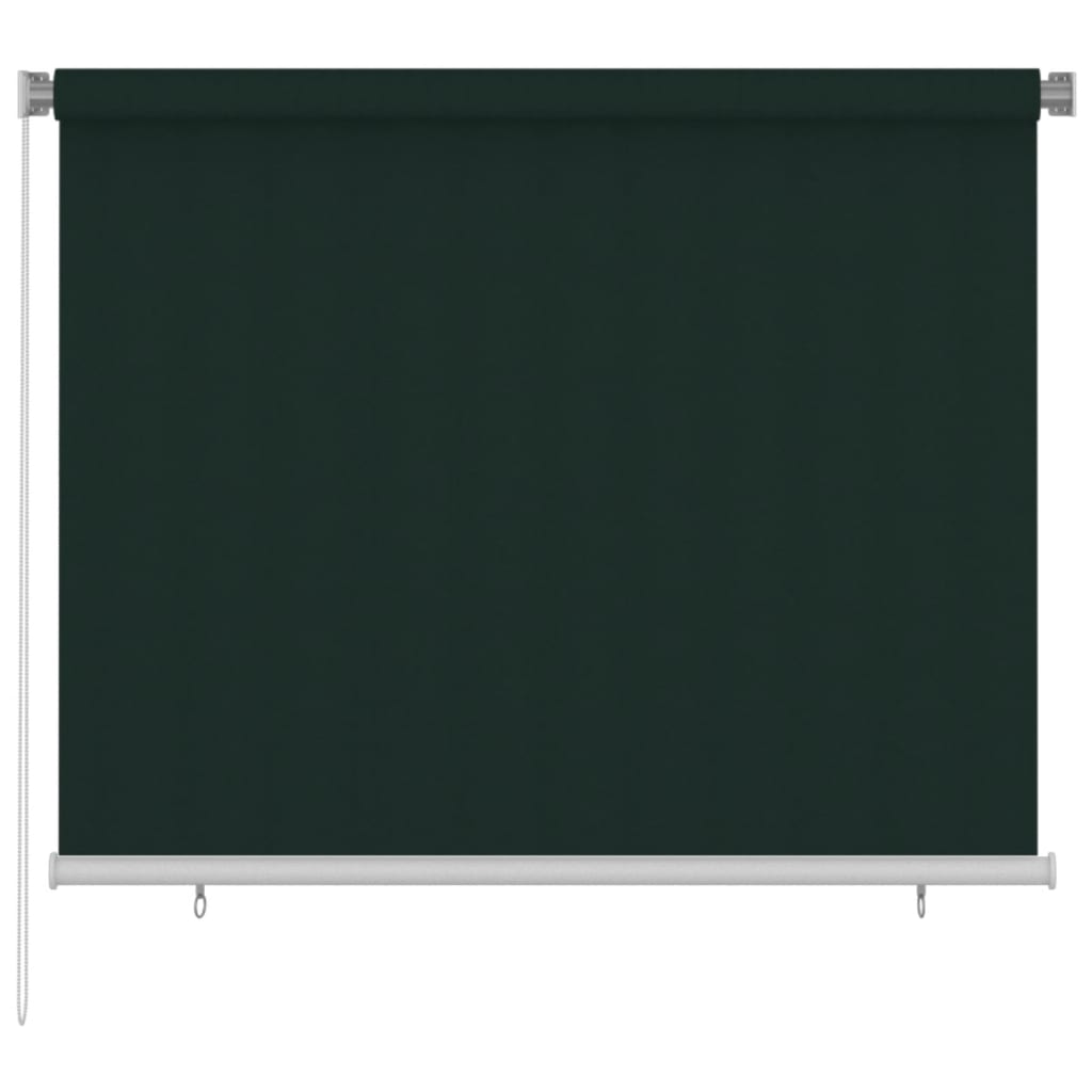 Utendørs rullegardin 180x140 cm mørkegrønn HDPE