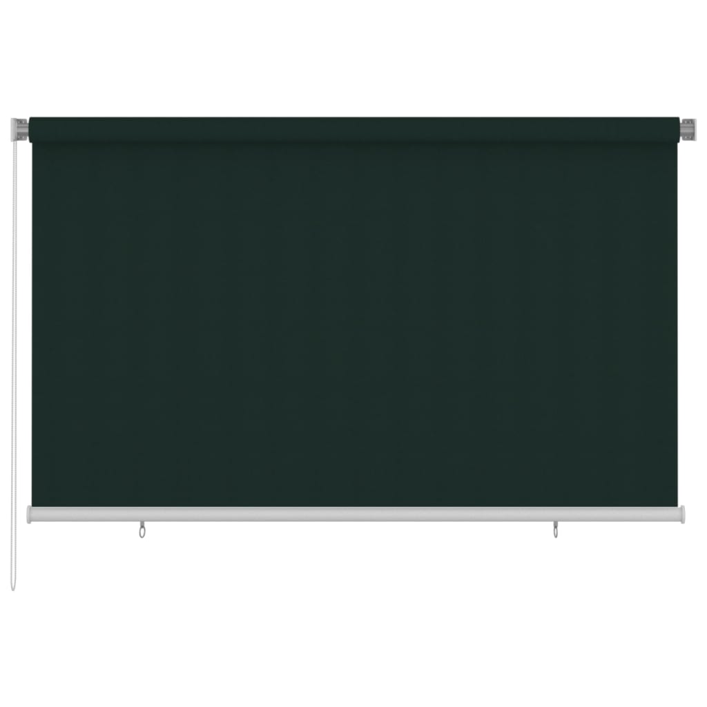 Utendørs rullegardin 240x140 cm mørkegrønn HDPE