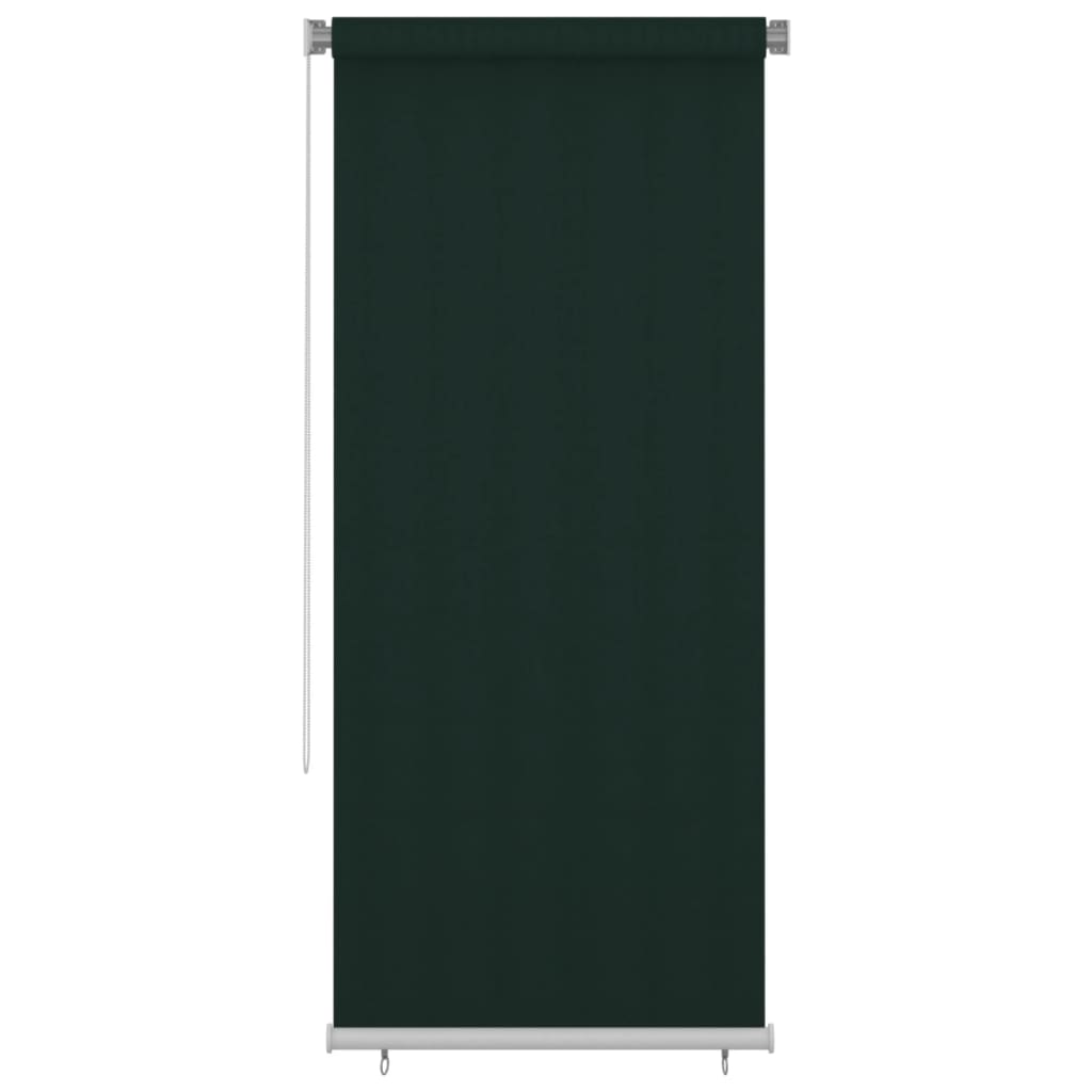 Utendørs rullegardin 100x230 cm mørkegrønn HDPE
