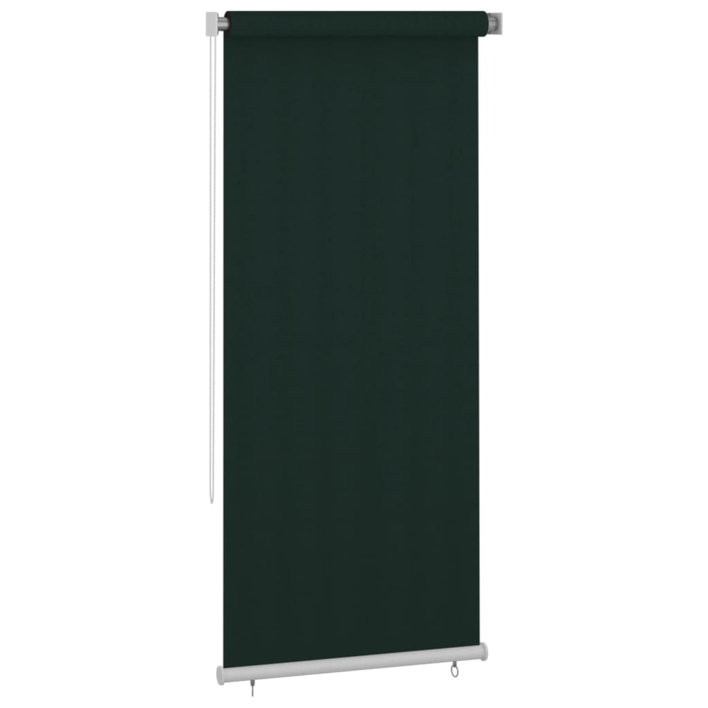 Utendørs rullegardin 100x230 cm mørkegrønn HDPE