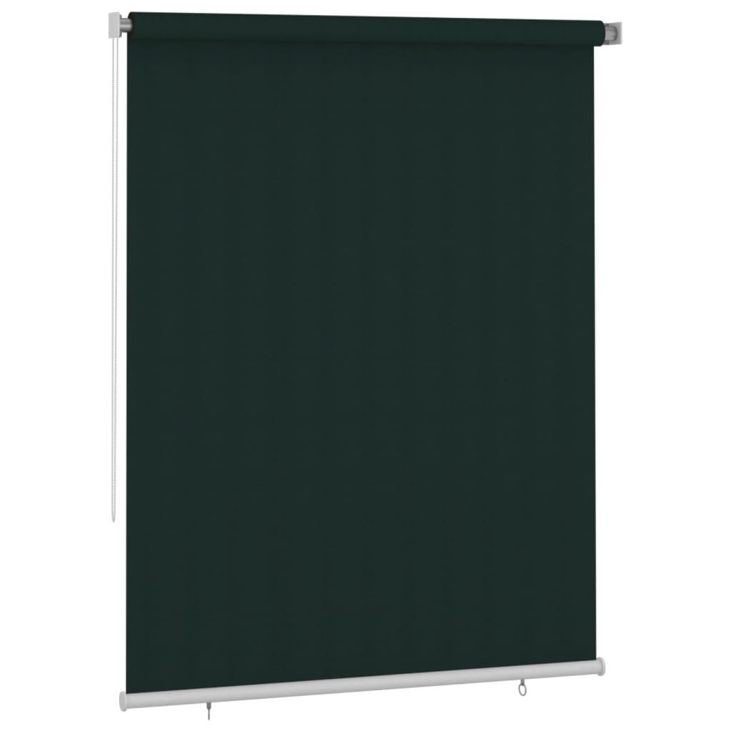 Utendørs rullegardin 180x230 cm mørkegrønn HDPE