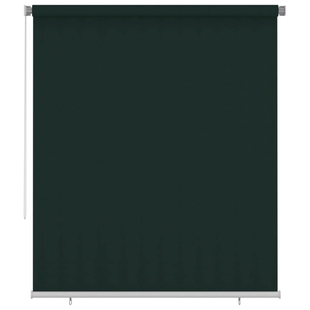 Utendørs rullegardin 200x230 cm mørkegrønn HDPE