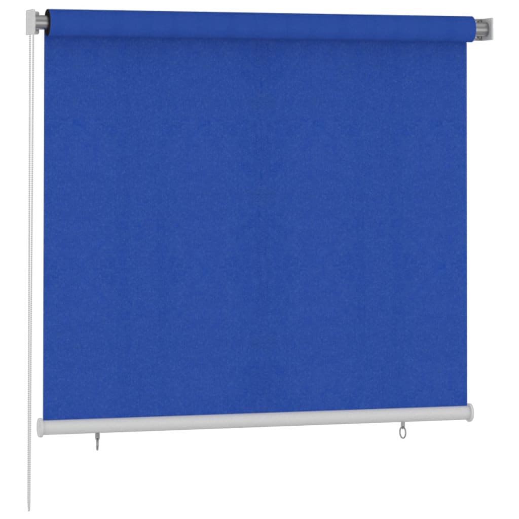 Utendørs rullegardin 160x140 cm blå HDPE