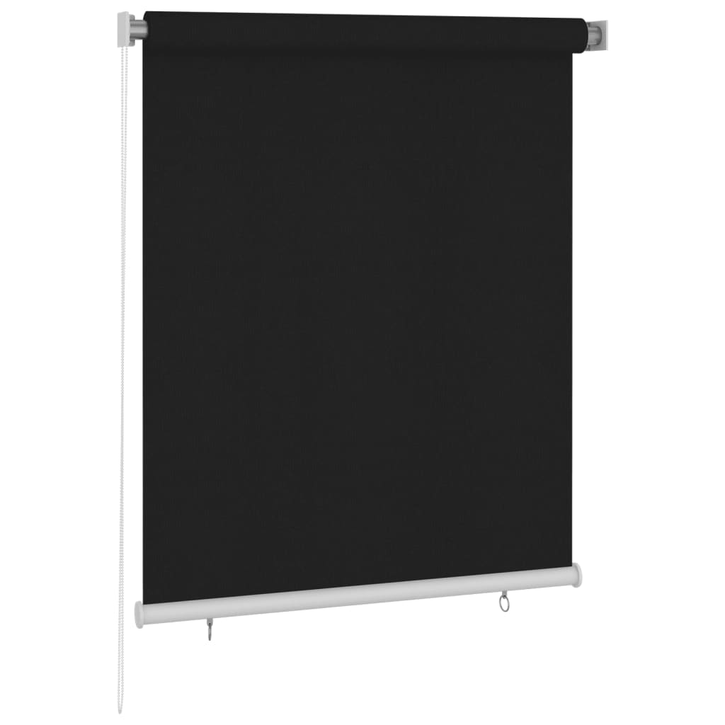Utendørs rullegardin 120x140 cm svart