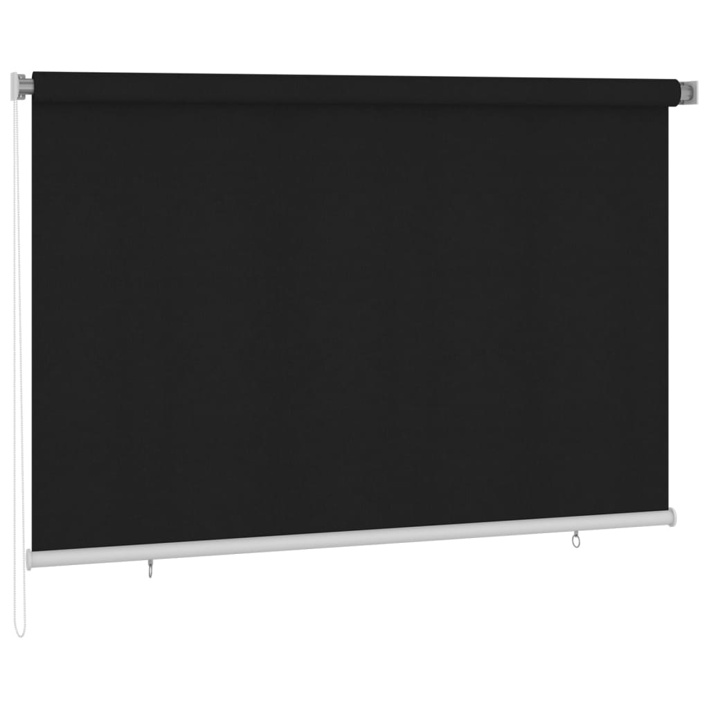 Utendørs rullegardin 225 (B) x 140 (H) cm svart