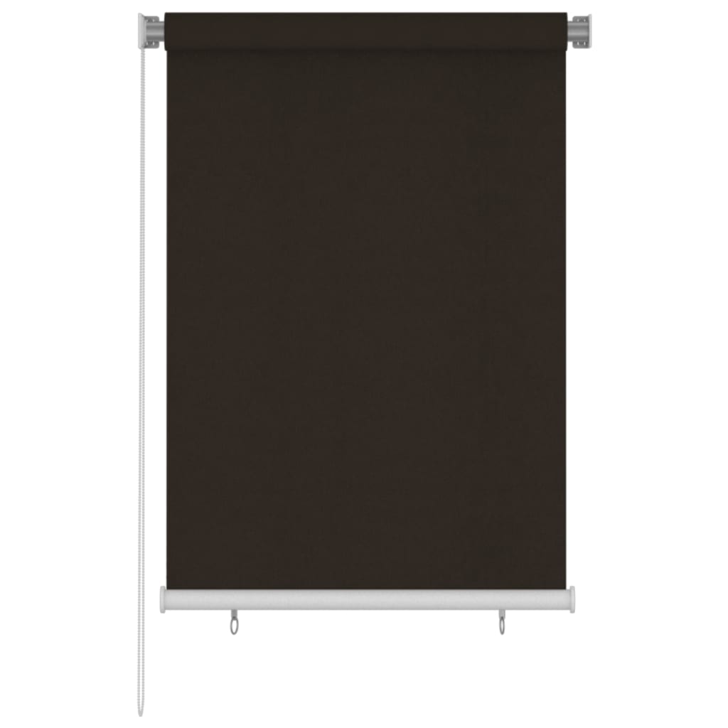 Utendørs rullegardin 100x140 cm brun HDPE