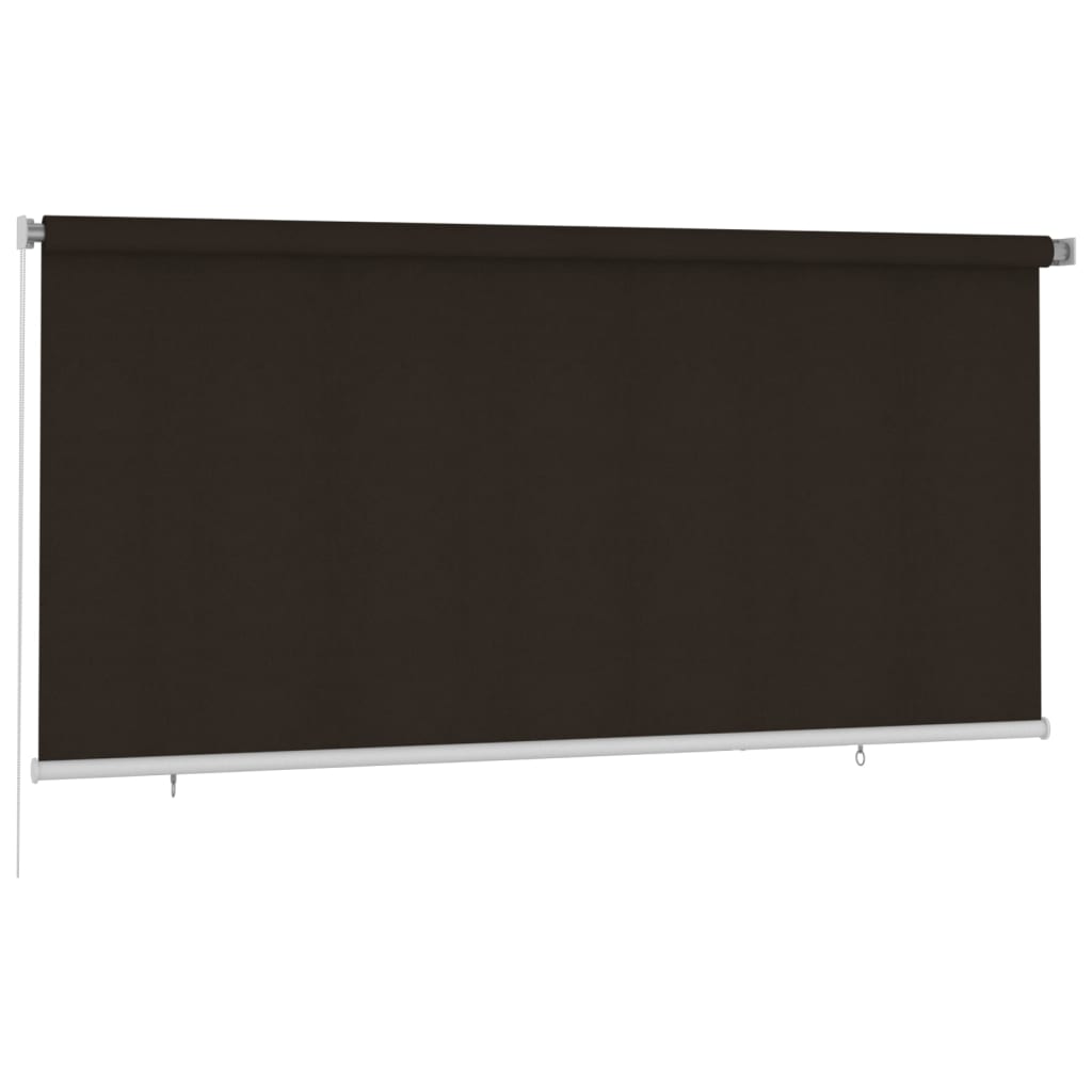 Utendørs rullegardin 300x140 cm brun HDPE