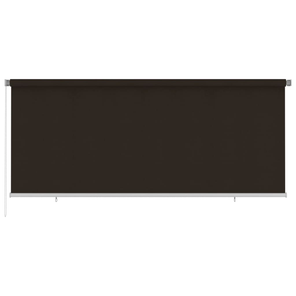 Utendørs rullegardin 350x140 cm brun HDPE