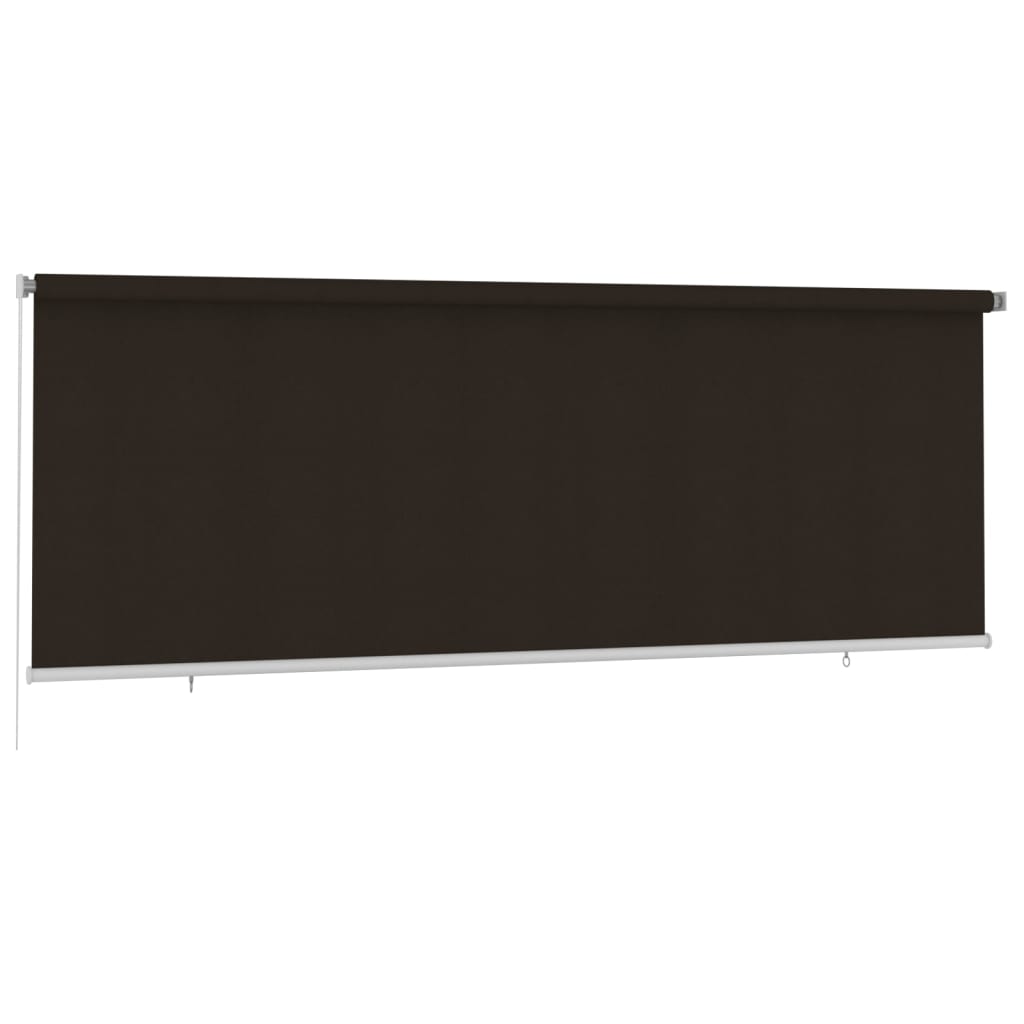 Utendørs rullegardin 400x140 cm brun HDPE