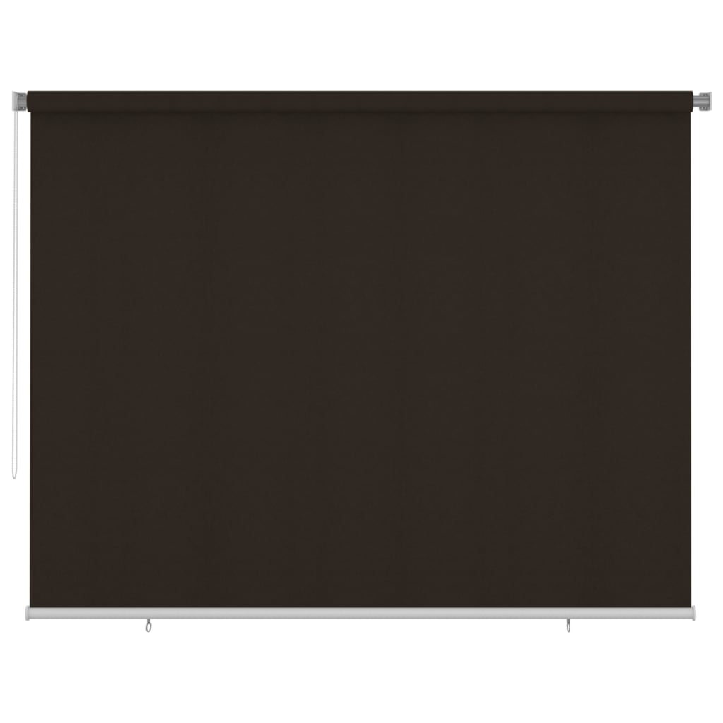 Utendørs rullegardin 300x230 cm brun HDPE