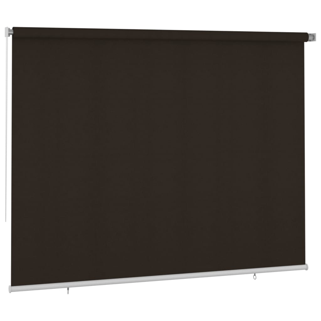 Utendørs rullegardin 300x230 cm brun HDPE