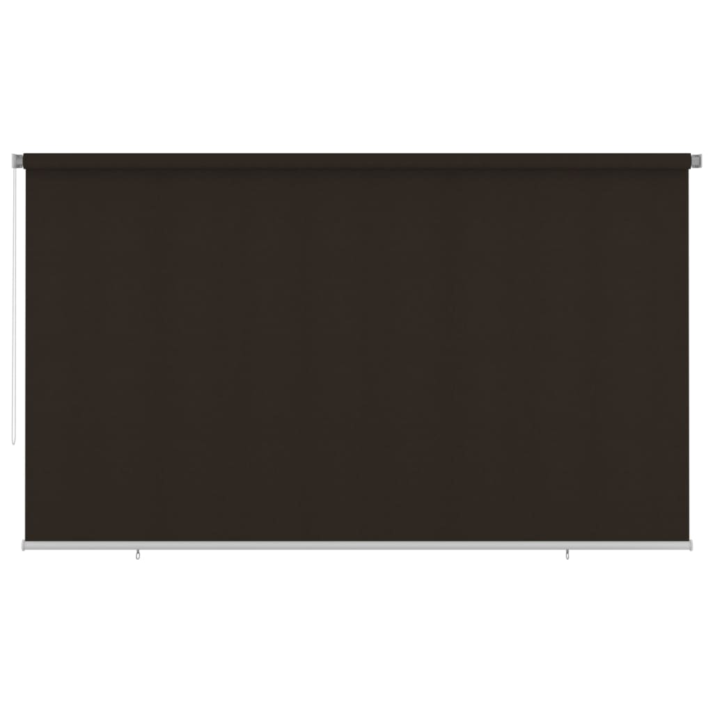 Utendørs rullegardin 400x230 cm brun HDPE