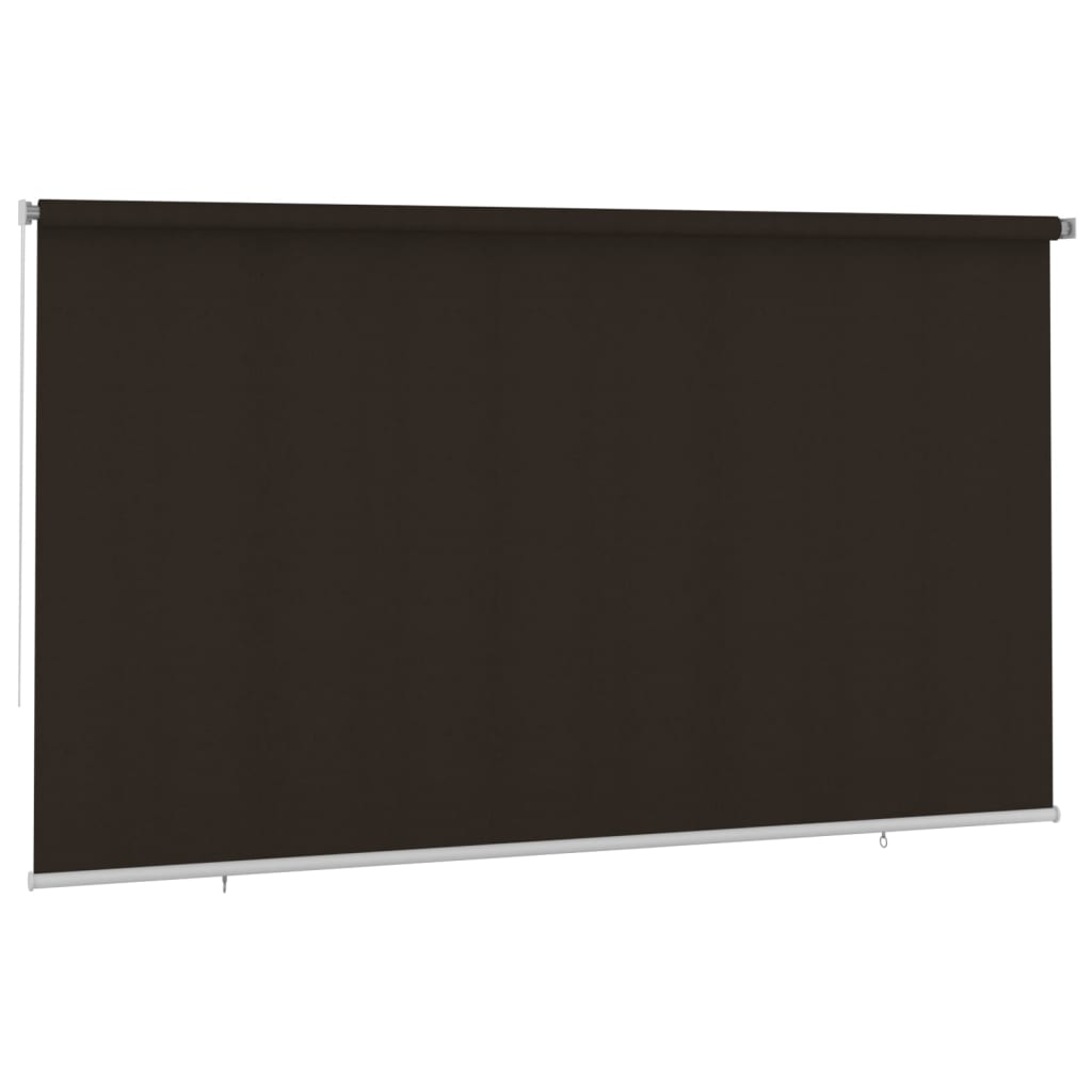 Utendørs rullegardin 400x230 cm brun HDPE