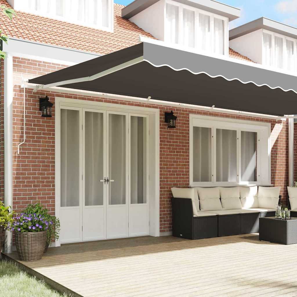 Markiseramme Hvit 600 × 350 cm Aluminium vidaXL
