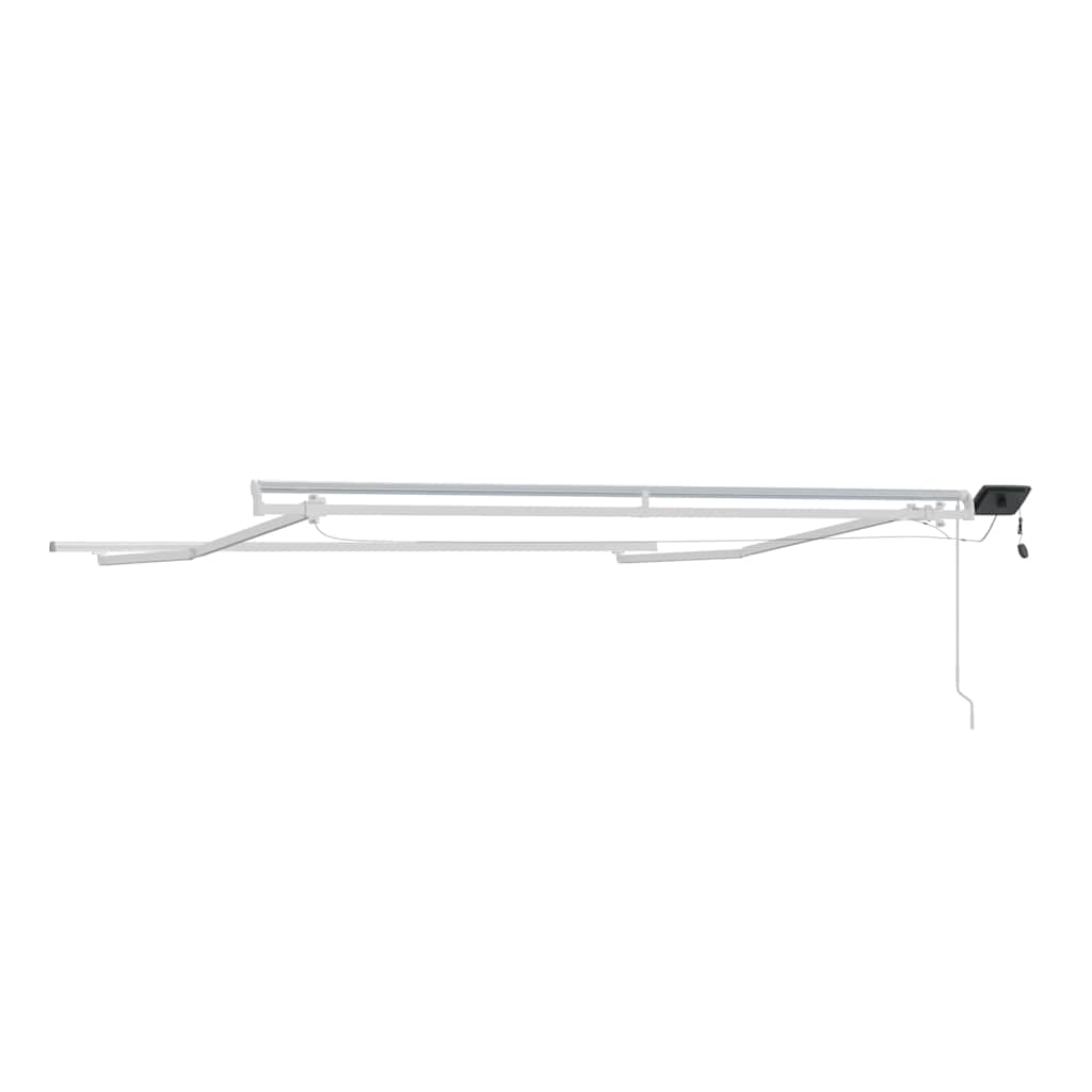 Markiseramme med LED -stripelys Hvit 300 x 250 cm Aluminium