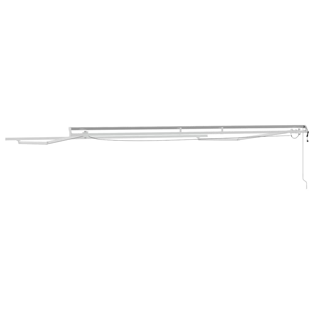 Markiseramme med LED -stripelys Hvit 400 × 300 cm Aluminium