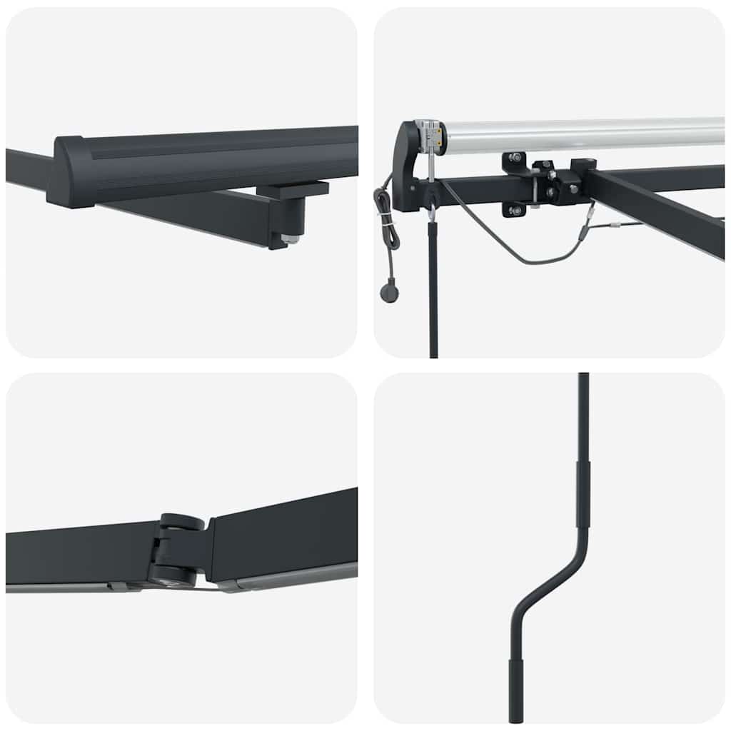Markiseramme Antrasitt 600 × 350 cm Aluminium vidaXL