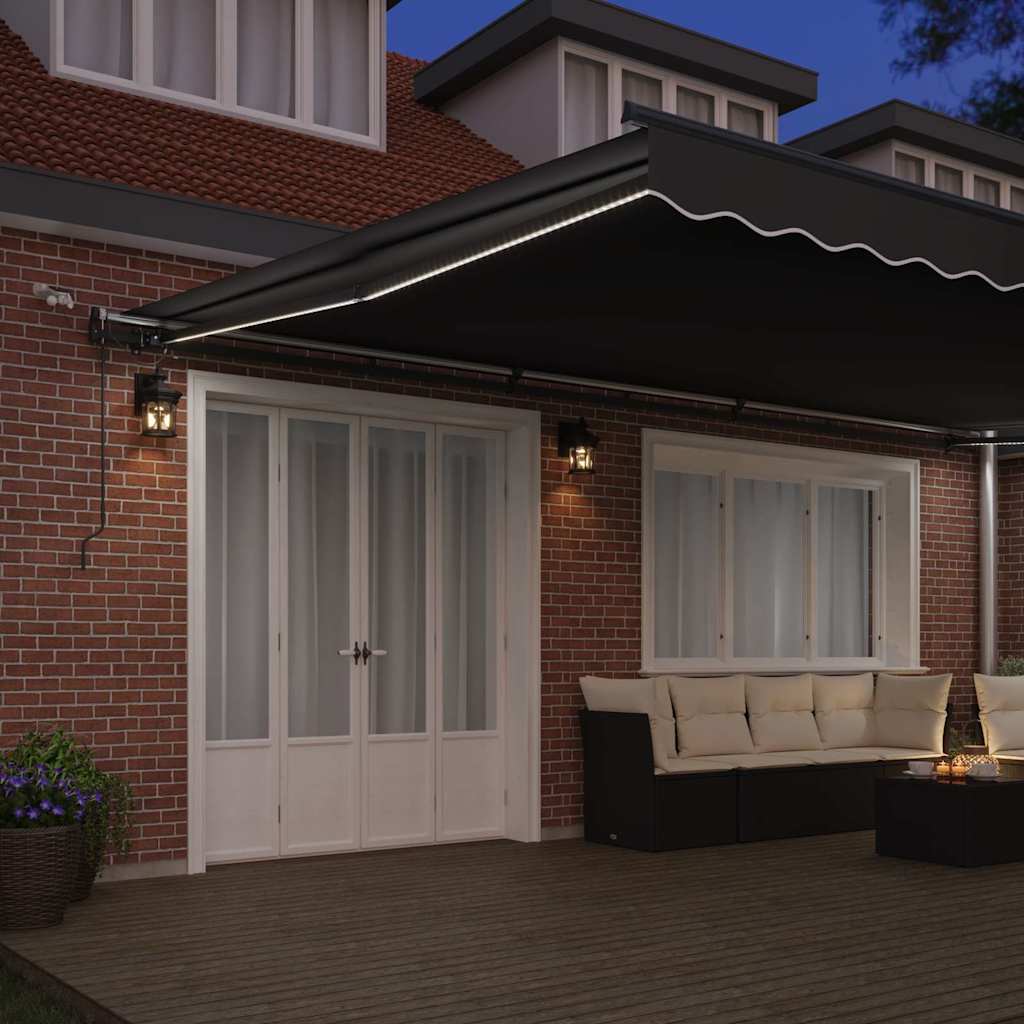 Markiseramme Antrasitt 600 × 350 cm Aluminium vidaXL