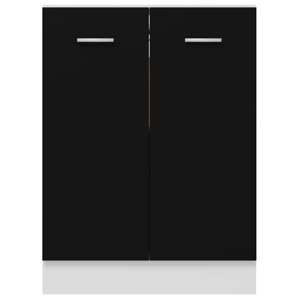 Bunnskap "Lyon" svart 60x46x81,5 cm konstruert tre
