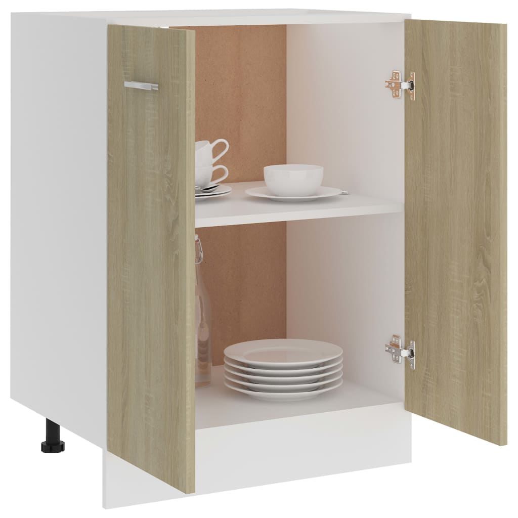 Bunnskap "Lyon" sonoma eik 60x46x81,5 cm konstruert tre