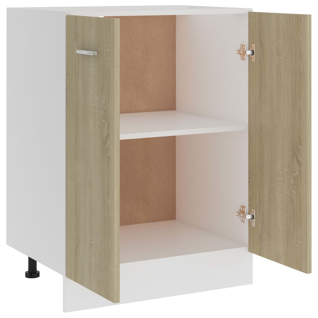 Bunnskap "Lyon" sonoma eik 60x46x81,5 cm konstruert tre