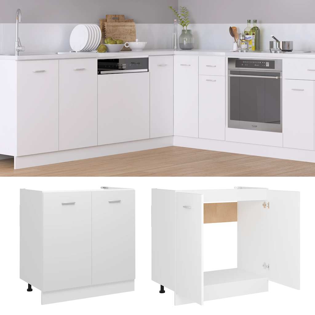 Bunnskap til vask "Lyon" hvit 80x46x81,5 cm konstruert tre