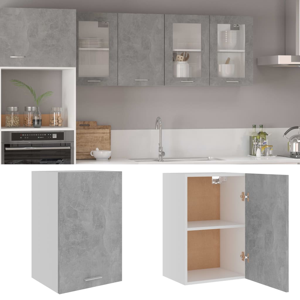 Hengende skap "Lyon" betonggrå 39,5x31x60 cm konstruert tre
