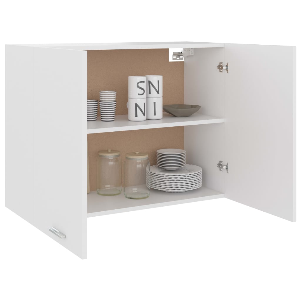 Hengende skap "Lyon" hvit 80x31x60 cm konstruert tre