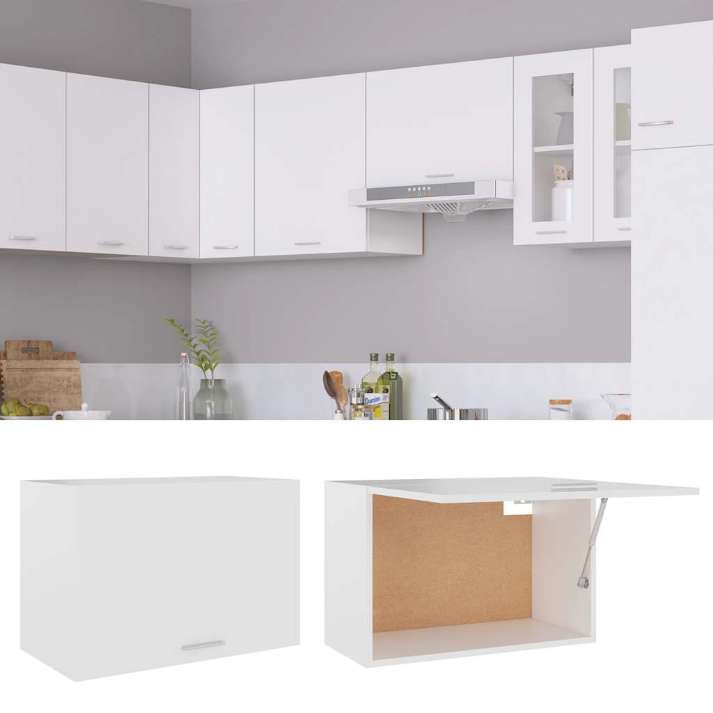 Hengende skap "Lyon" hvit 60x31x40 cm konstruert tre