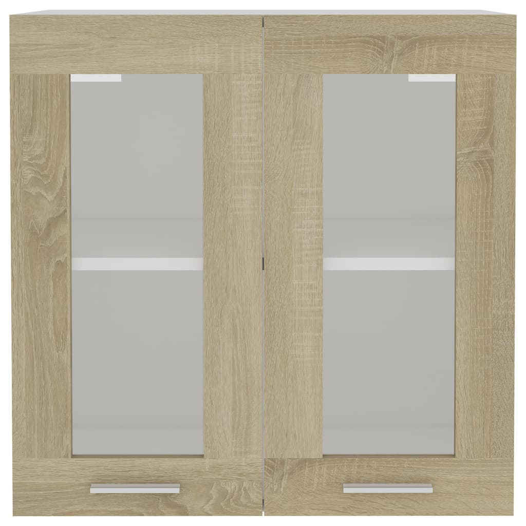 Hengende skap glass "Lyon" sonoma eik 60x31x60 cm