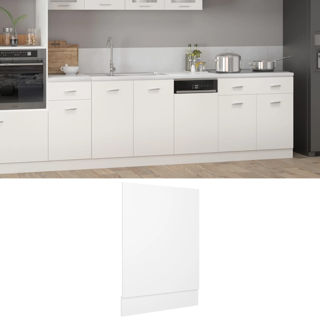 Oppvaskmaskinspanel "Lyon" hvit 45x3x67 cm konstruert tre