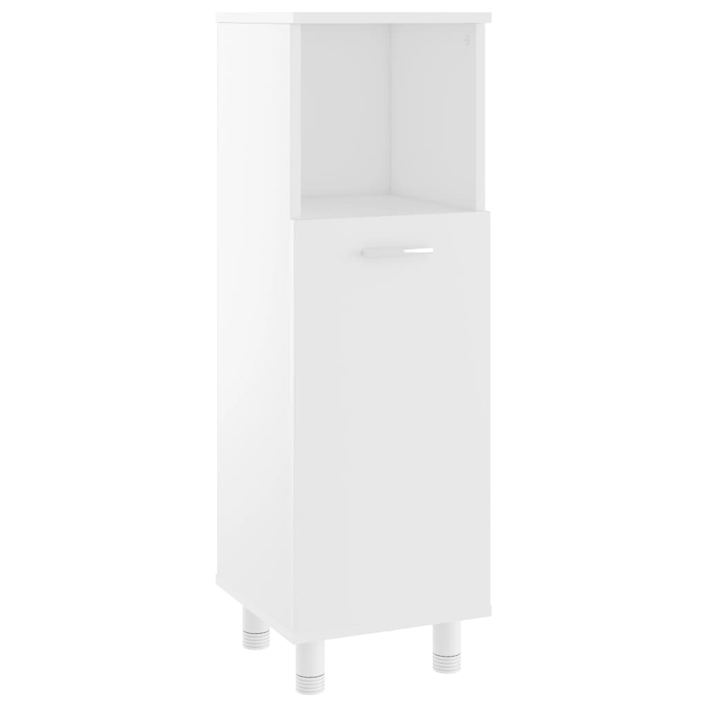 Baderomsskap hvit 30x30x95 cm konstruert tre